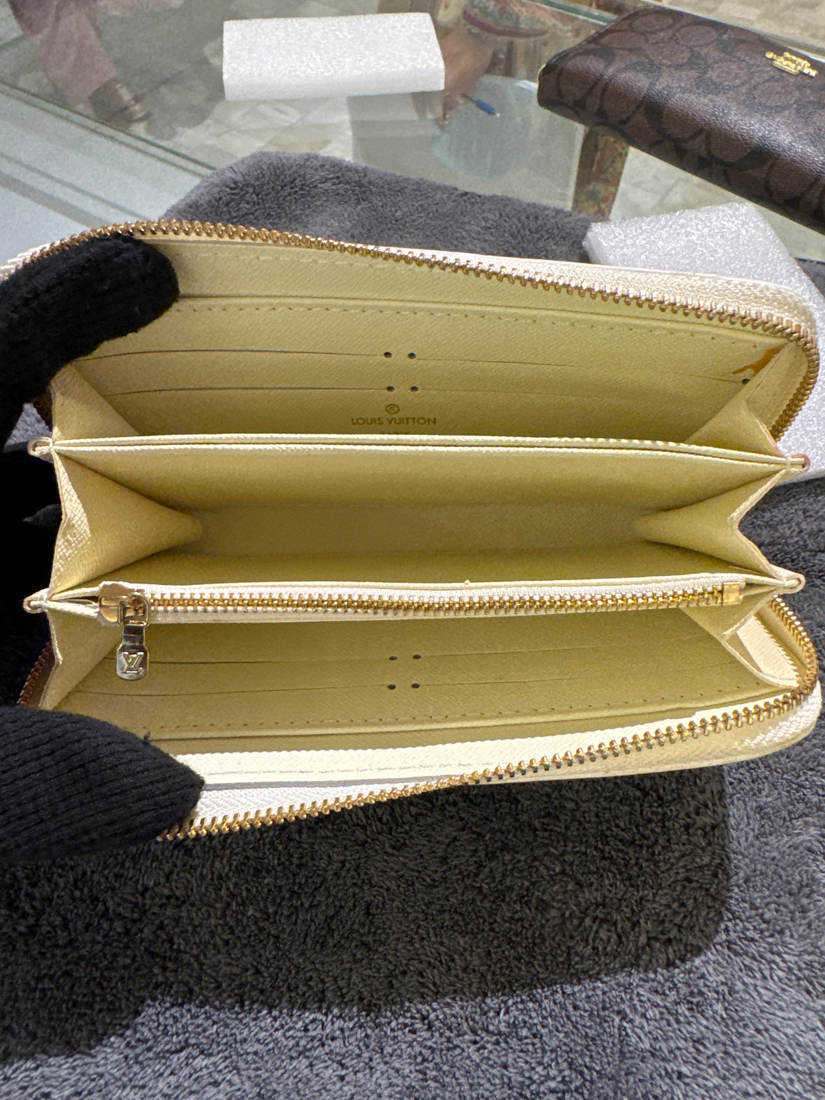 Luxury White Multicolore Monogram Canvas Zip-Around Long Wallet with Gold Hardware