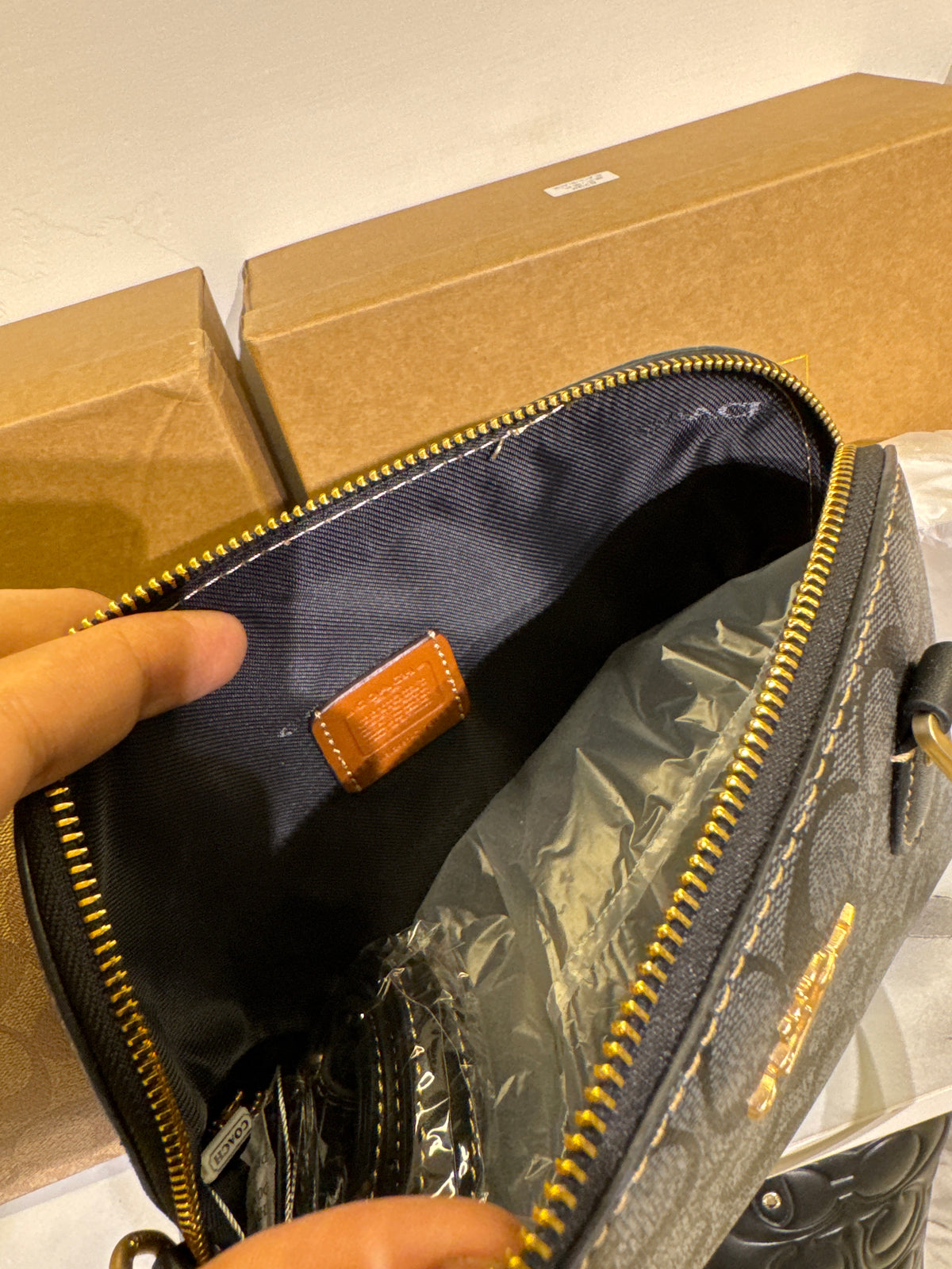 Coach Mini Sierra Satchel in Signature Canvas – Charcoal / Black