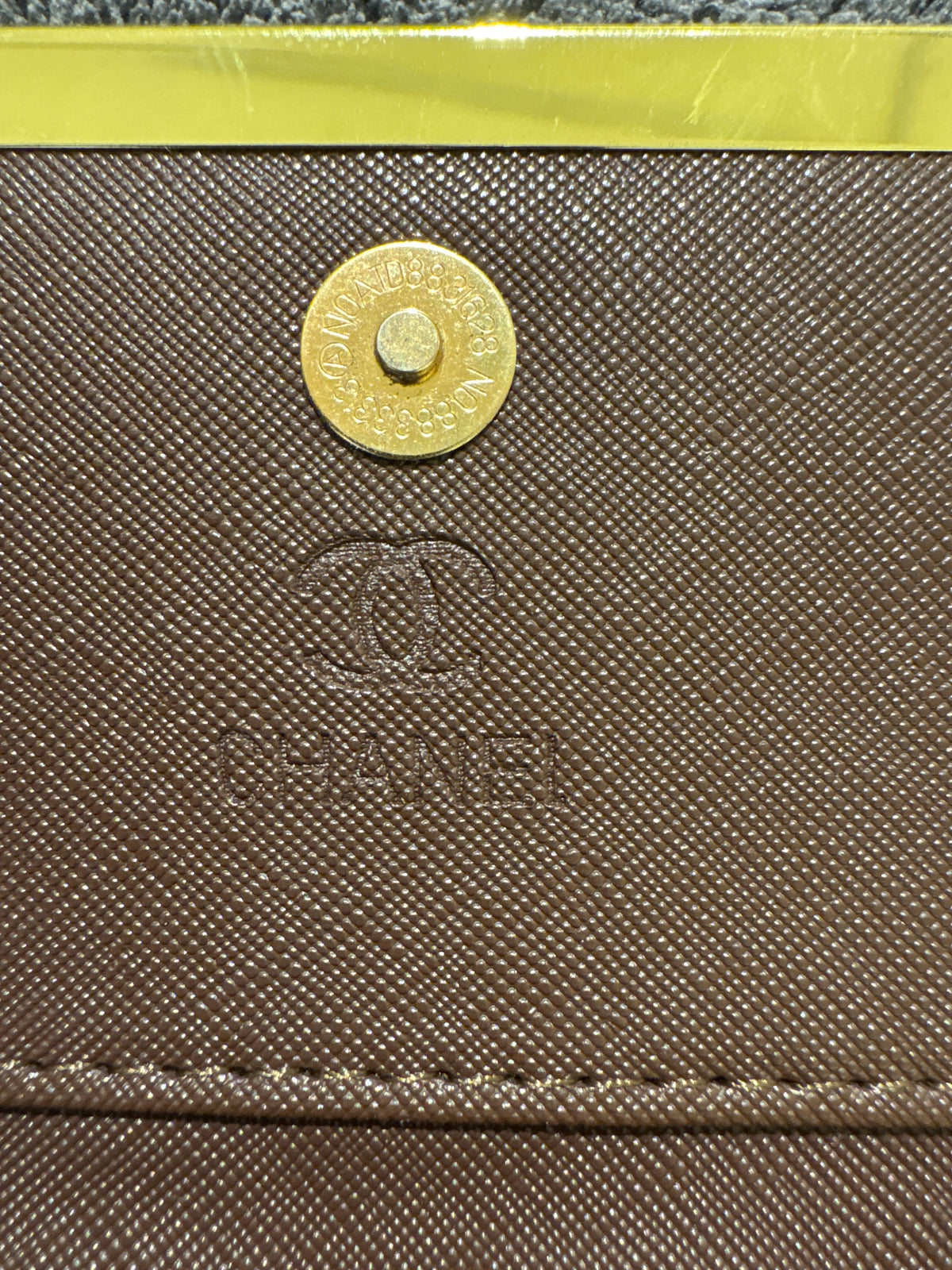 Luxury Dark Brown Quilted Caviar Leather Long Flap Wallet with Gold Hardware