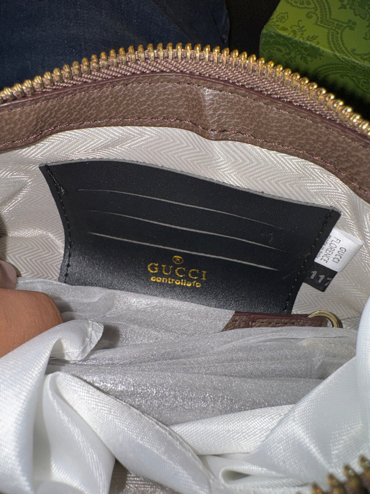 Gucci Ophidia Crystal Small Shoulder Bag in GG Supreme Canvas – Beige / Brown