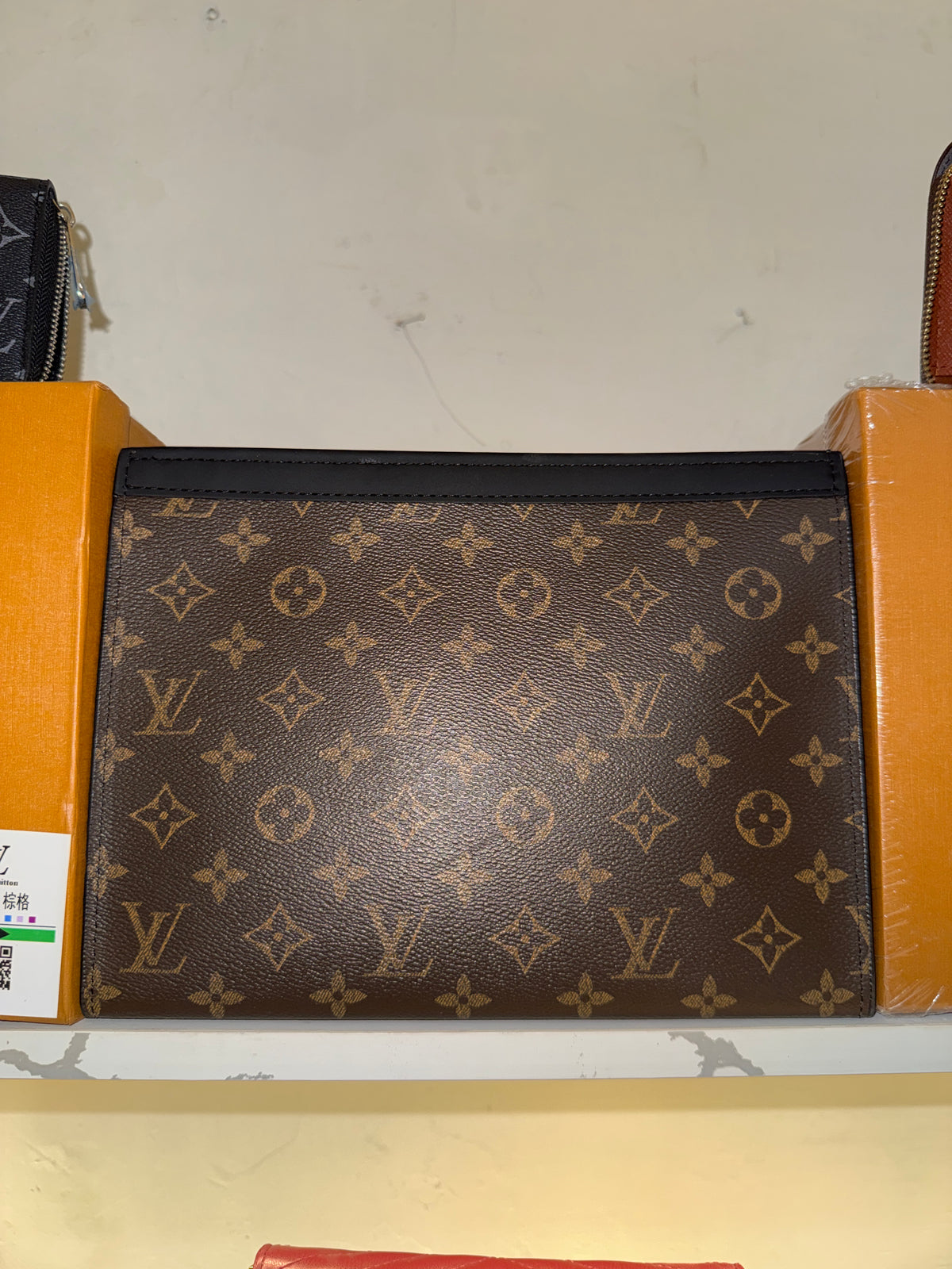 Classic Brown Monogram Canvas Portfolio Clutch