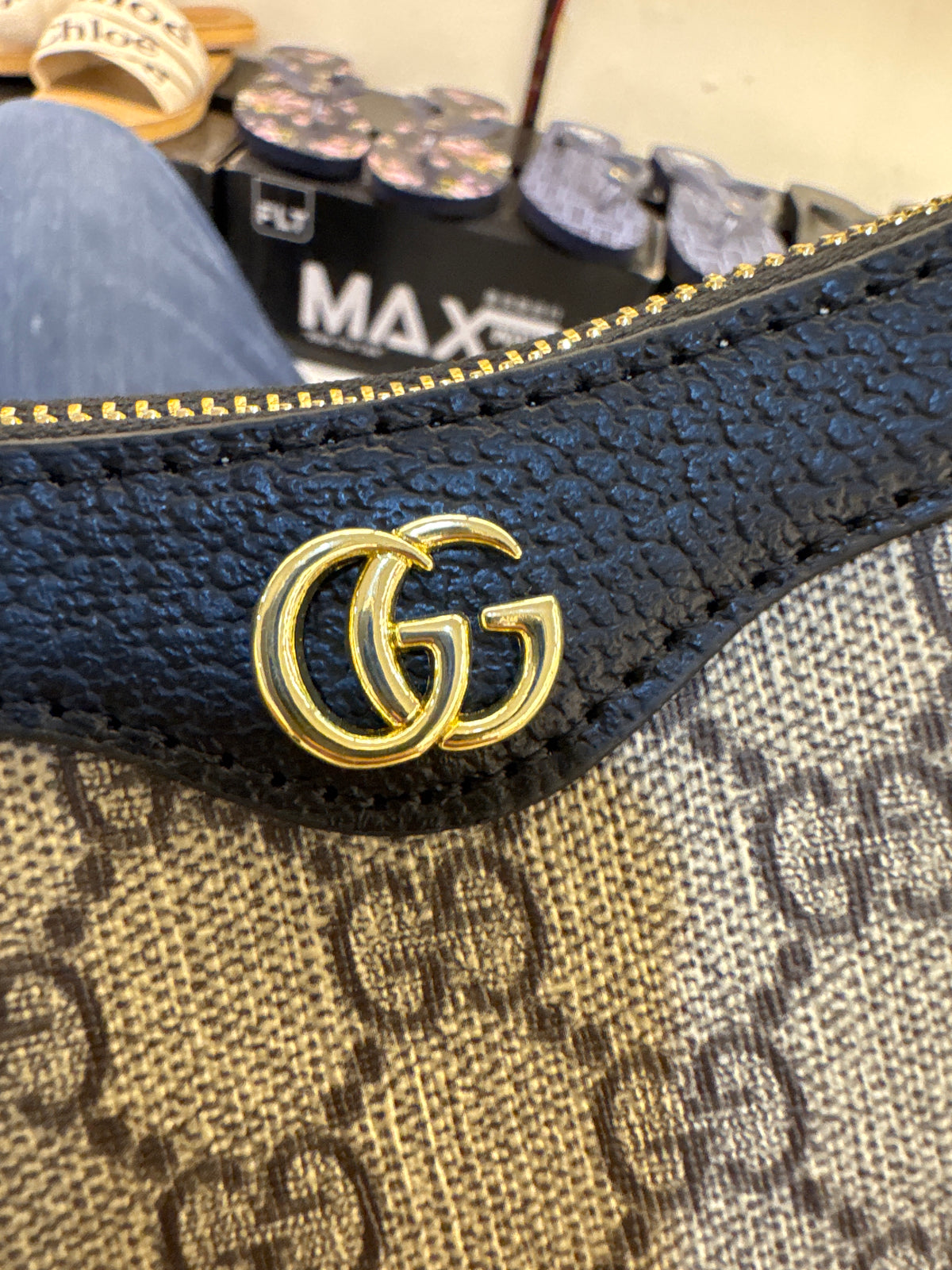 Gucci Ophidia Mini Shoulder Bag in GG Supreme Canvas – Beige / Black