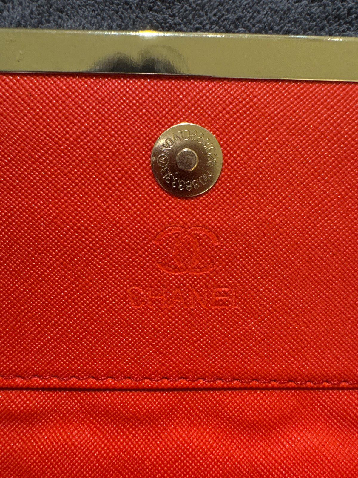 Luxury Black Quilted Caviar Leather Long Flap Wallet with Vibrant Orange Lining