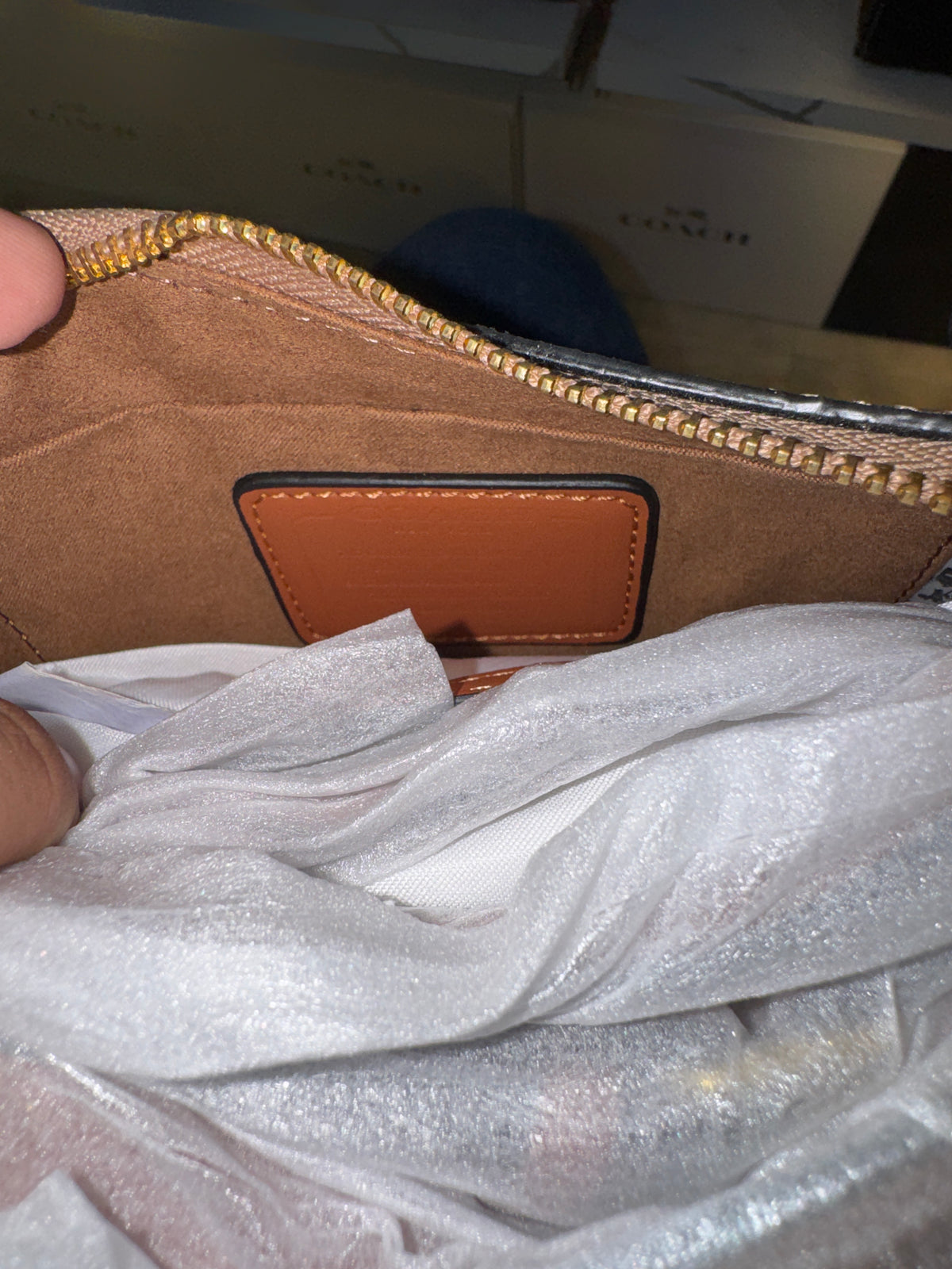 Coach Teri Shoulder Bag in Signature Canvas – Light Khaki / Beechwood Tan
