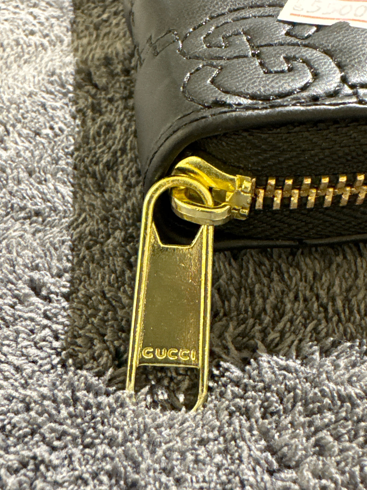 Luxury Black GG Matelassé Quilted Leather Zip-Around Long Wallet with Gold Hardware