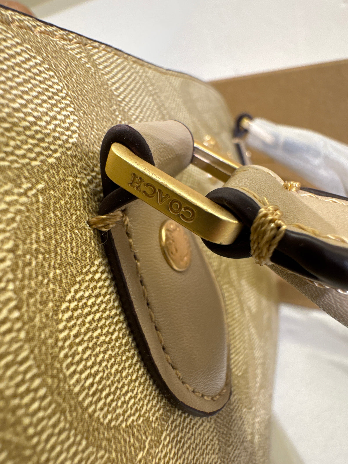Coach Mini Sierra Satchel in Signature Canvas – Light Khaki / Beechwood