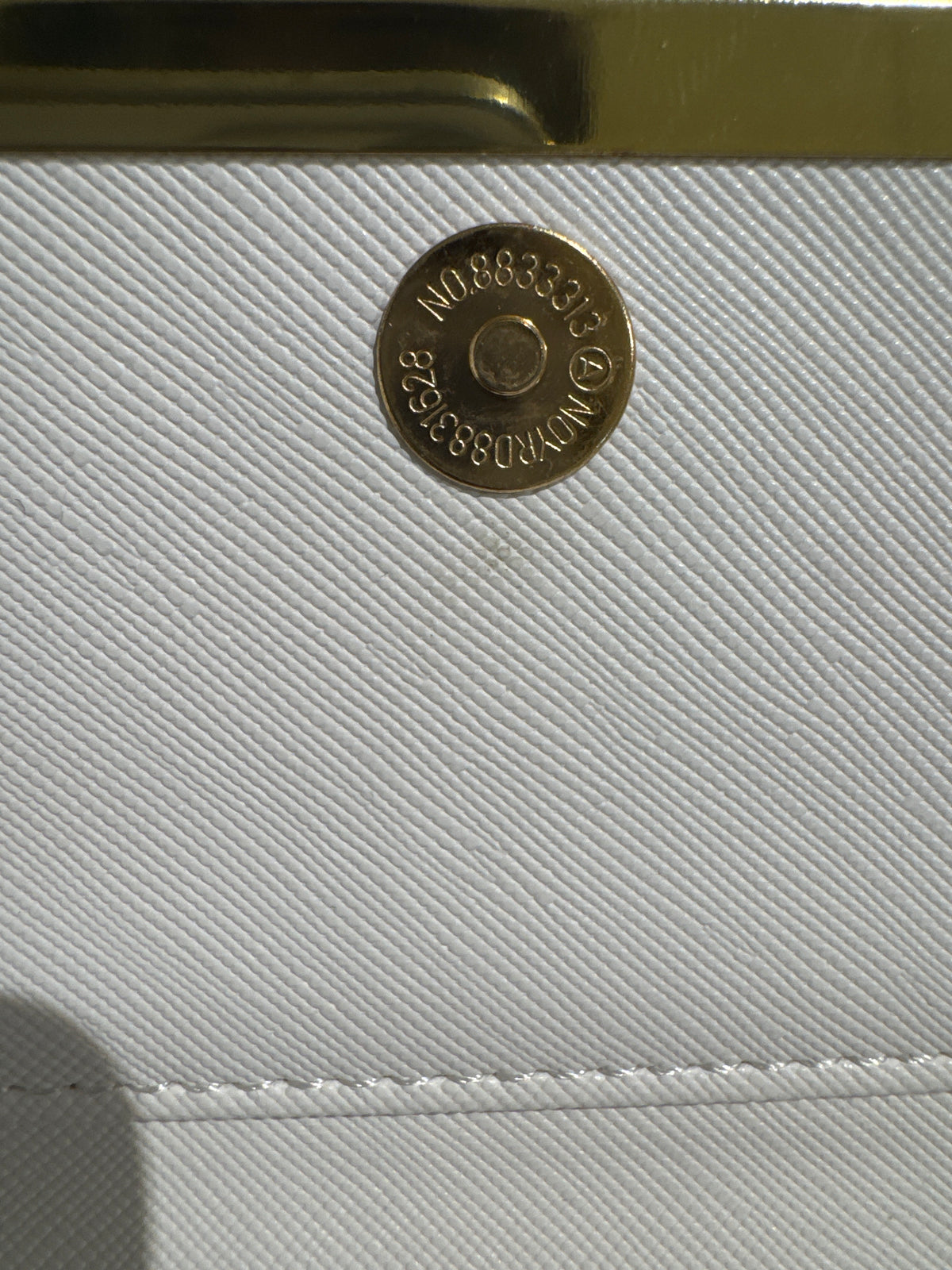 Luxury White Monogram Embossed Leather Long Envelope Wallet for Women