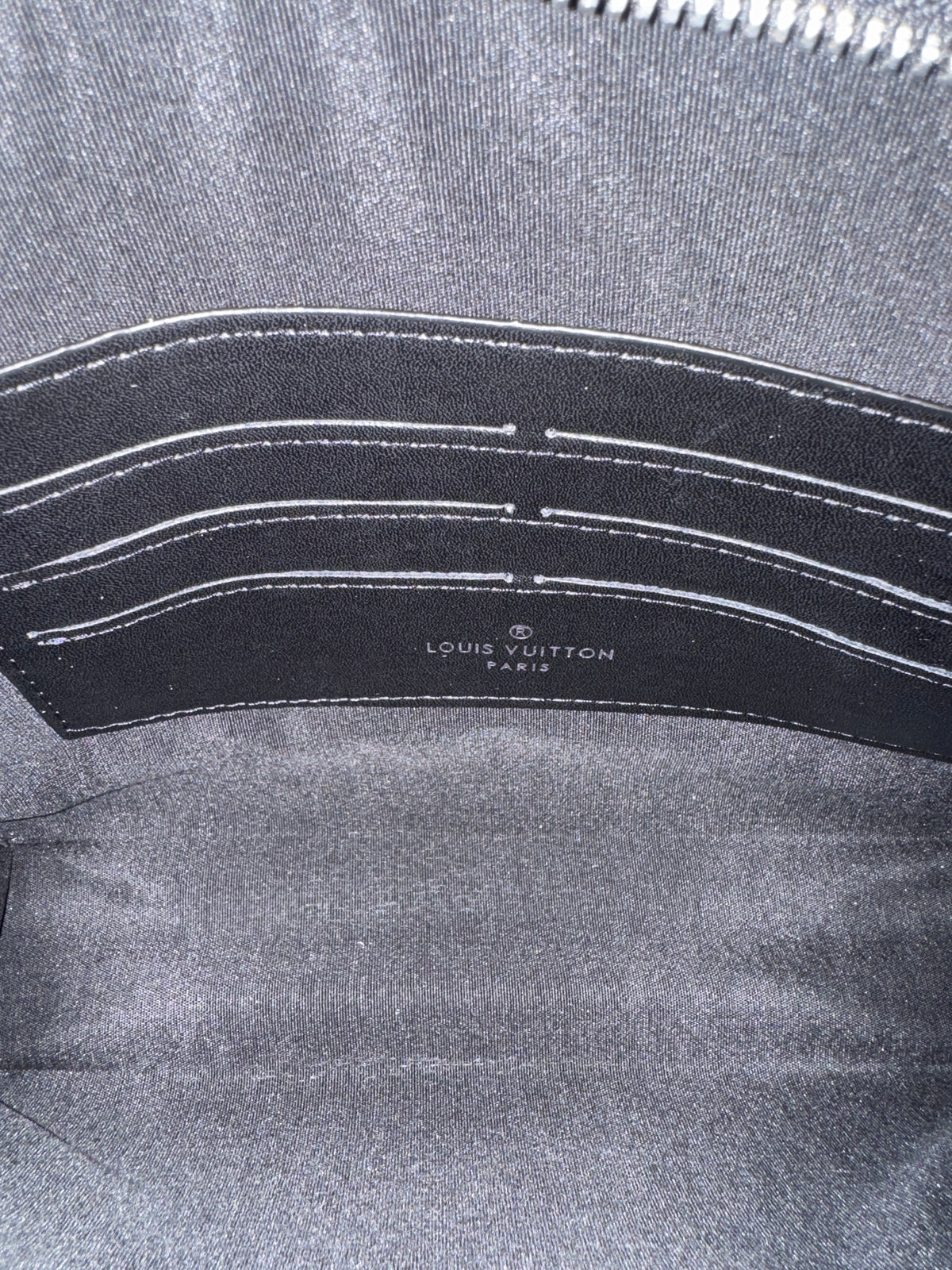Grey & Black Damier Checkered Portfolio Pouch