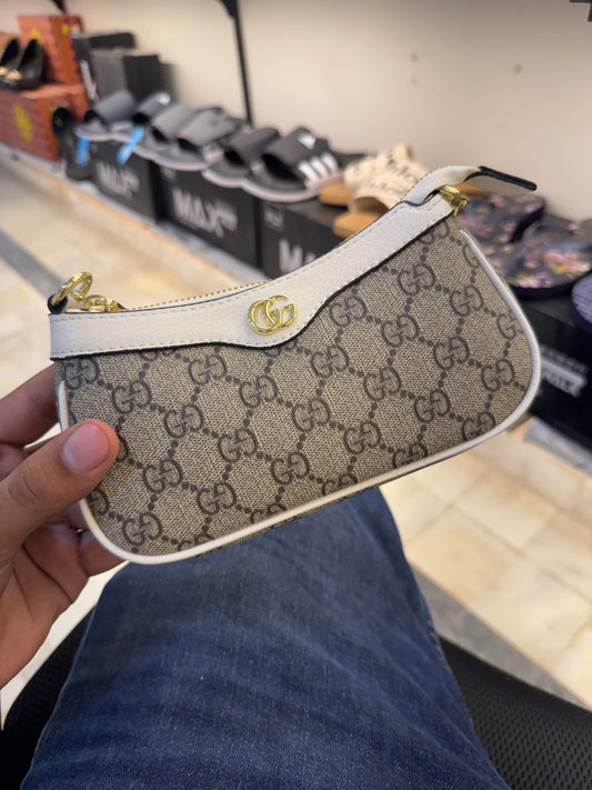 Gucci Ophidia Mini Shoulder Bag in GG Supreme Canvas – Beige / White
