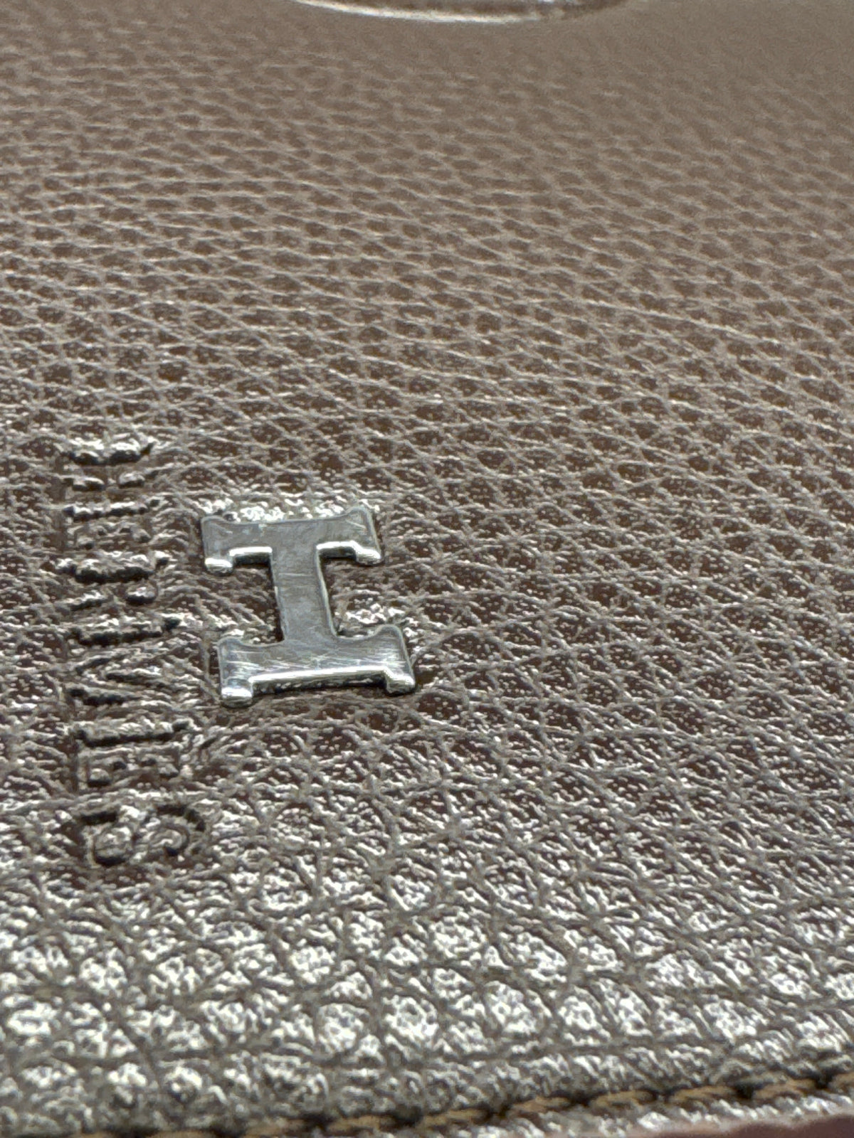 Black Pebble-Grain Leather Bifold Wallet with Metallic Silver H-Logo Accent