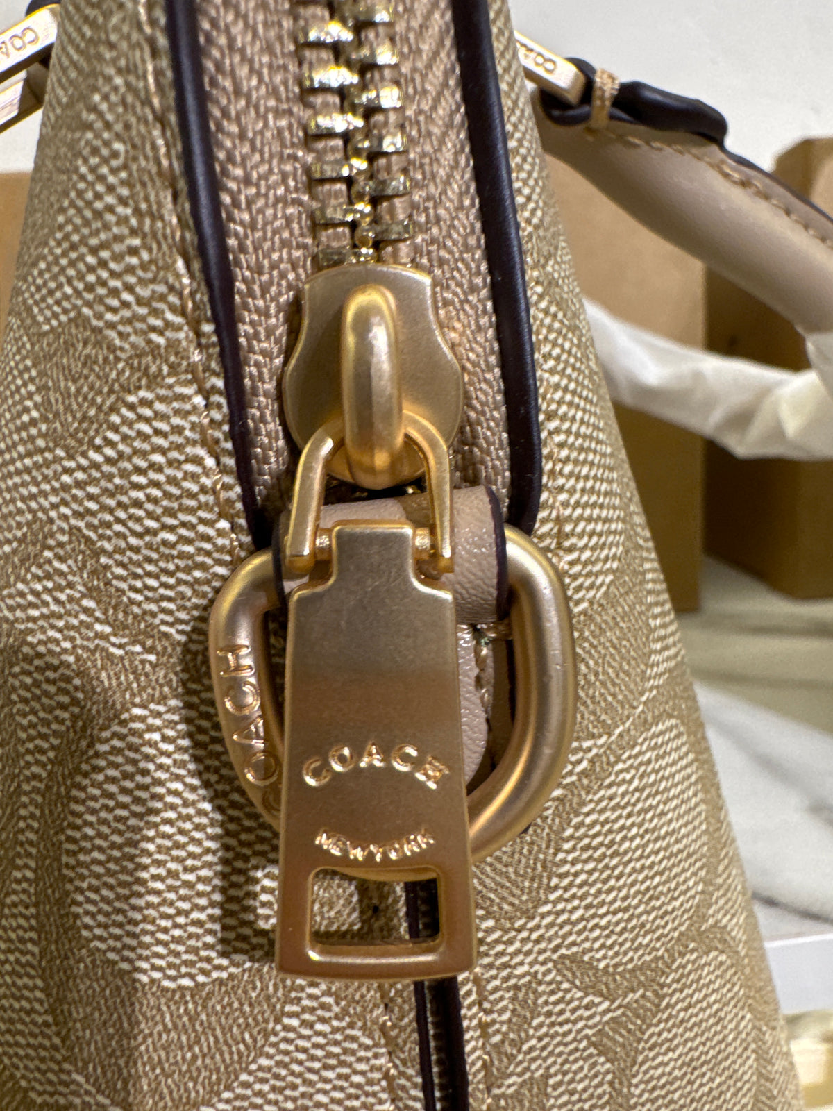 Coach Mini Sierra Satchel in Signature Canvas – Light Khaki / Beechwood