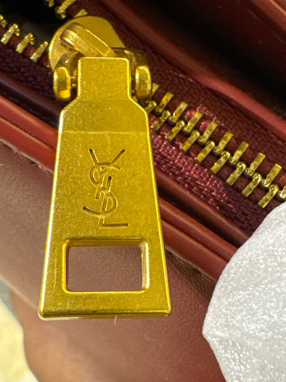 Burgundy Red Leather Hobo Shoulder Bag with Gold Monogram Hardware