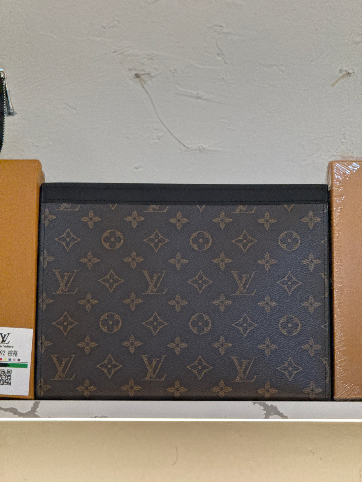 Classic Brown Monogram Canvas Portfolio Clutch