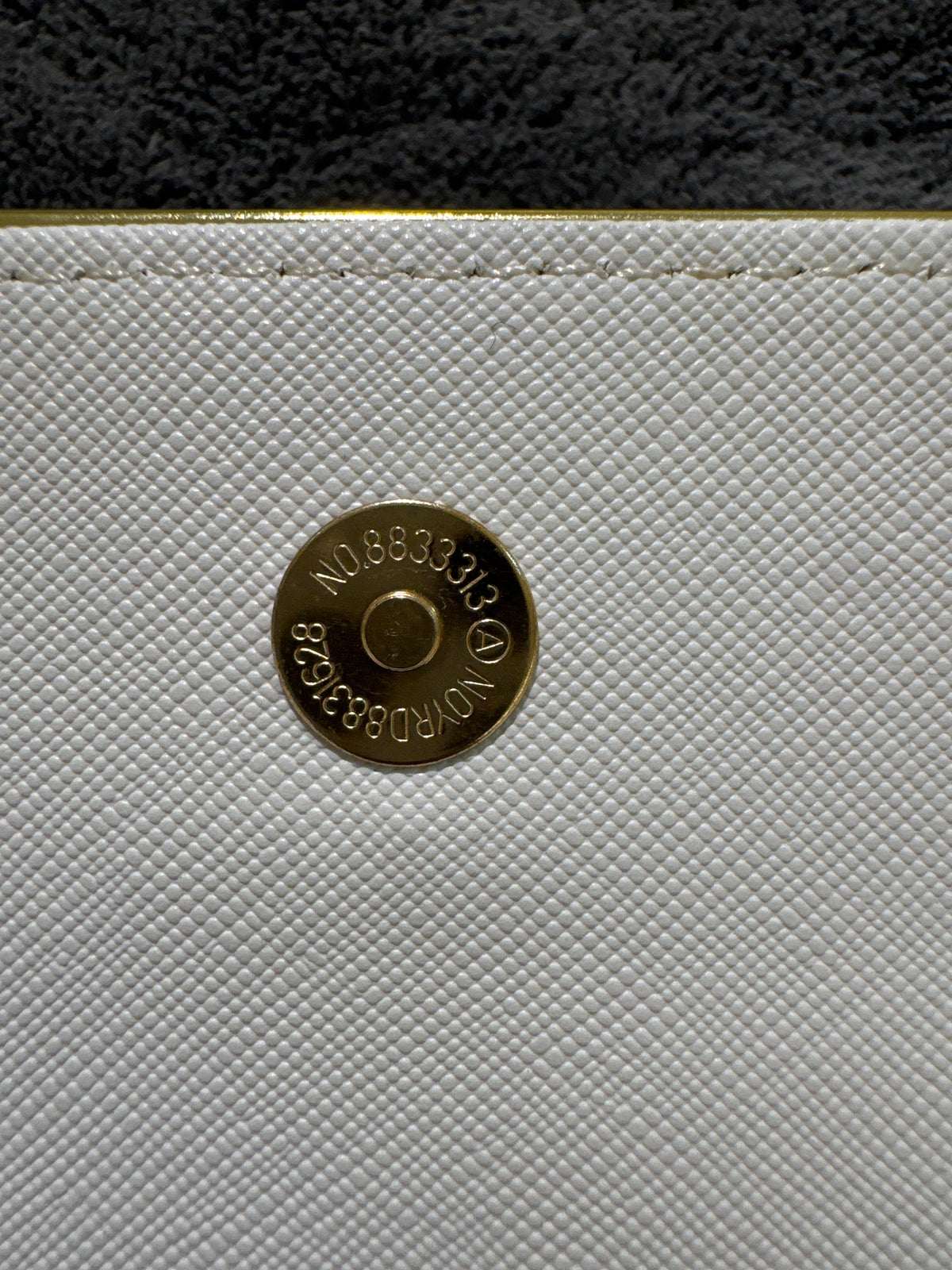 Luxury White Monogram Embossed Leather Long Envelope Wallet for Women
