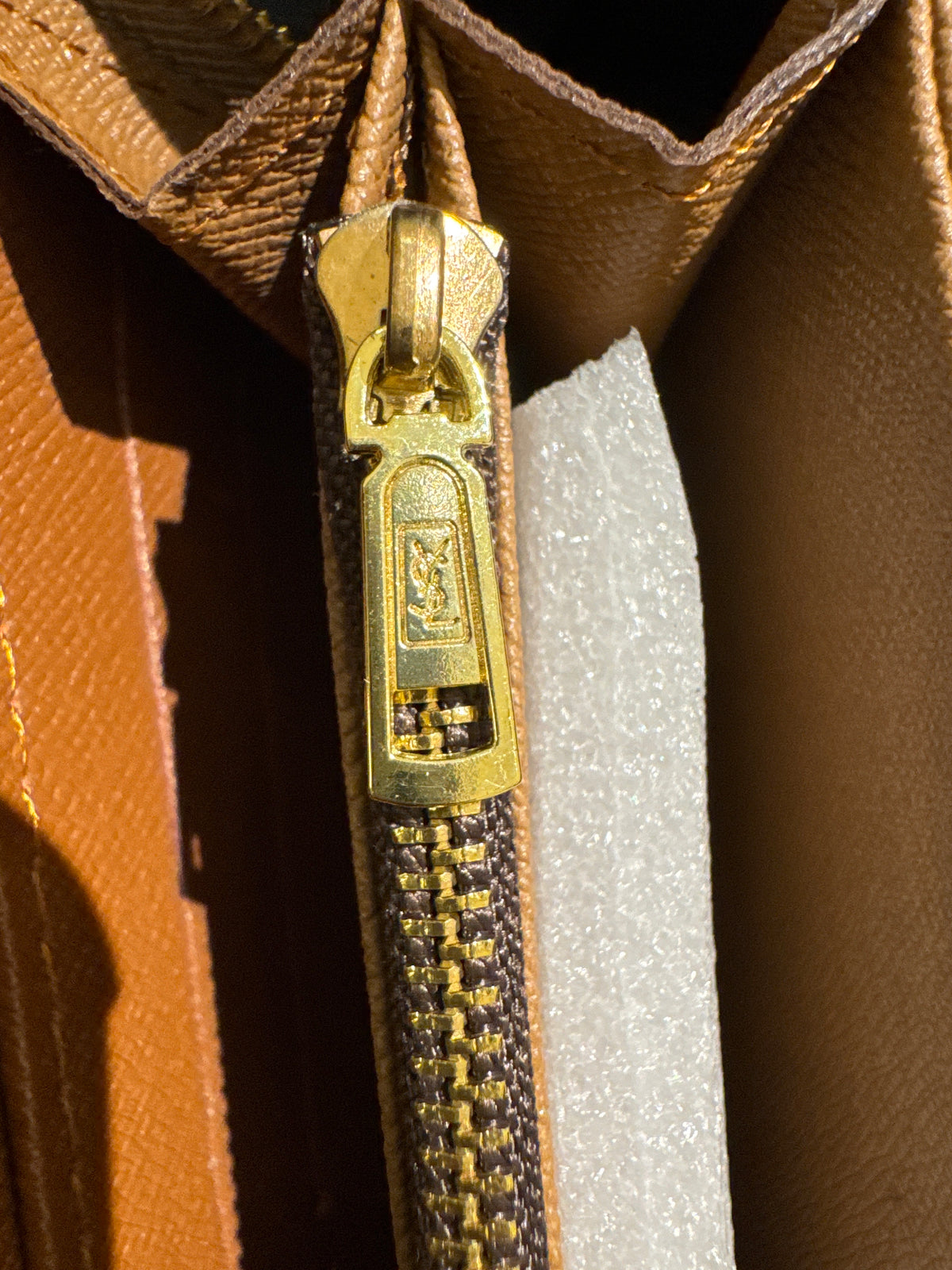 Luxury Beige Chevron Quilted Grain Leather Zip-Around Long Wallet with Gold Hardware