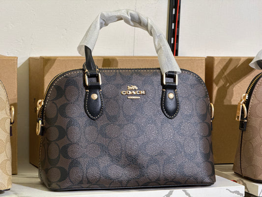 Coach Mini Sierra Satchel in Signature Canvas – Brown / Black