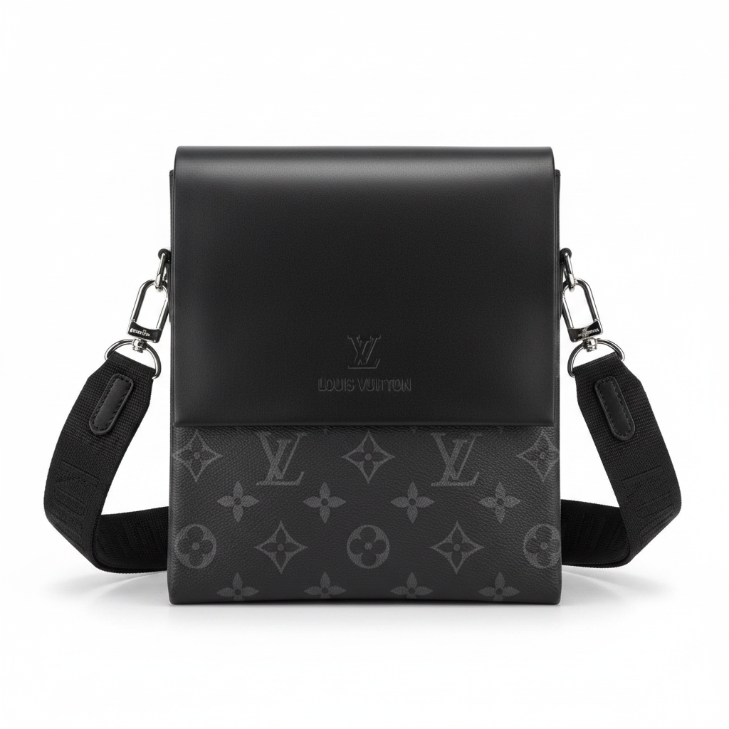 LV Monogram Eclipse Crossbody Bag - White Background